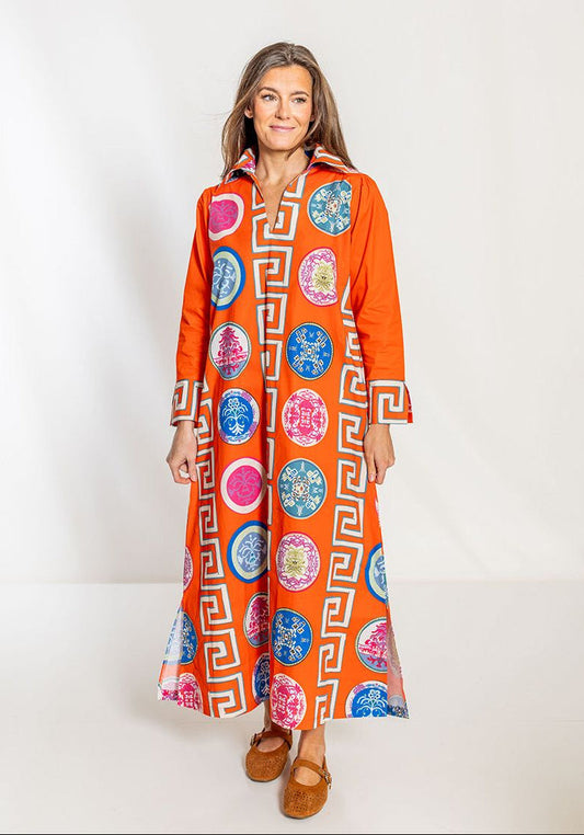 House of MBR Greek Revival Lana Shirt Dress Long