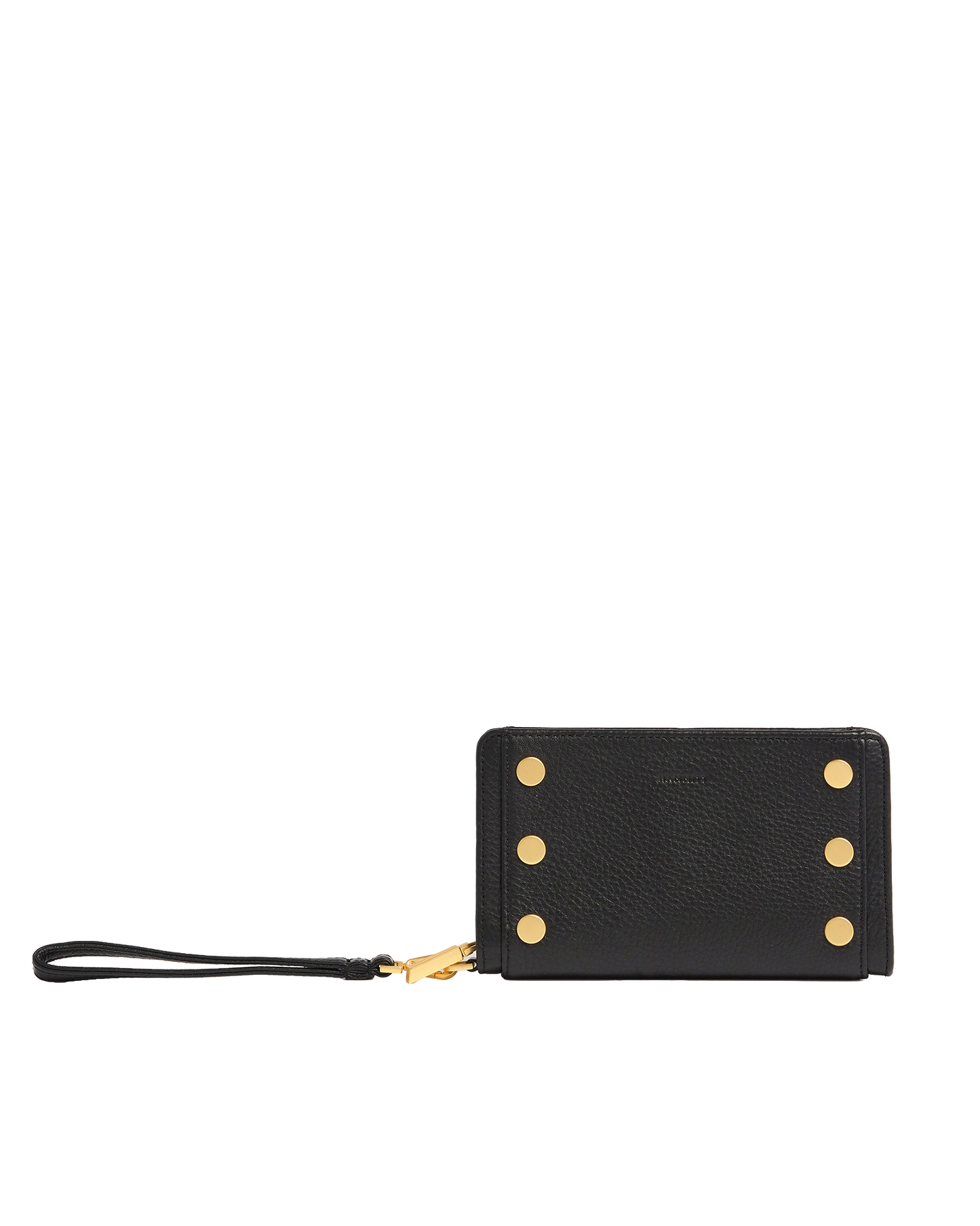 Hammitt Bryant Wallet Black/Brushed Gold Red Zip