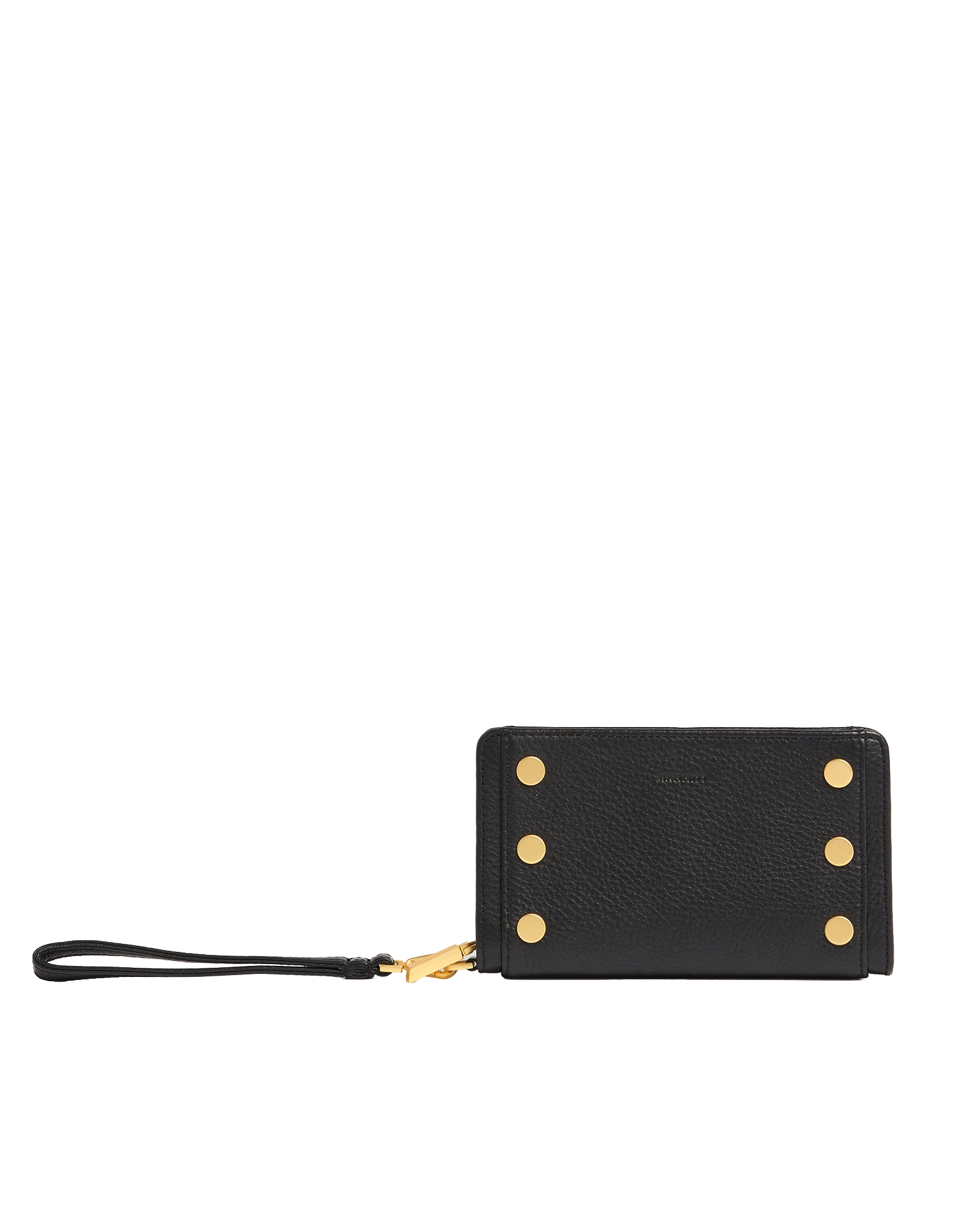 Hammitt Bryant Wallet Black/Brushed Gold Red Zip