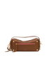 Hammitt Doxie Mahogany Pebble/Brushed Gold Red Zip Med