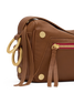 Hammitt Doxie Mahogany Pebble/Brushed Gold Red Zip Med