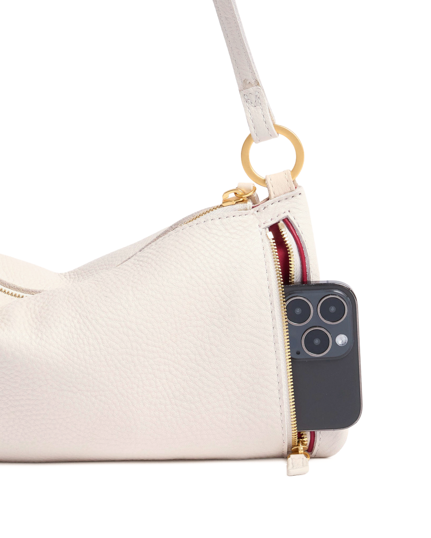 Hammitt Kyle Calla Lily White/Brushed Gold Sml