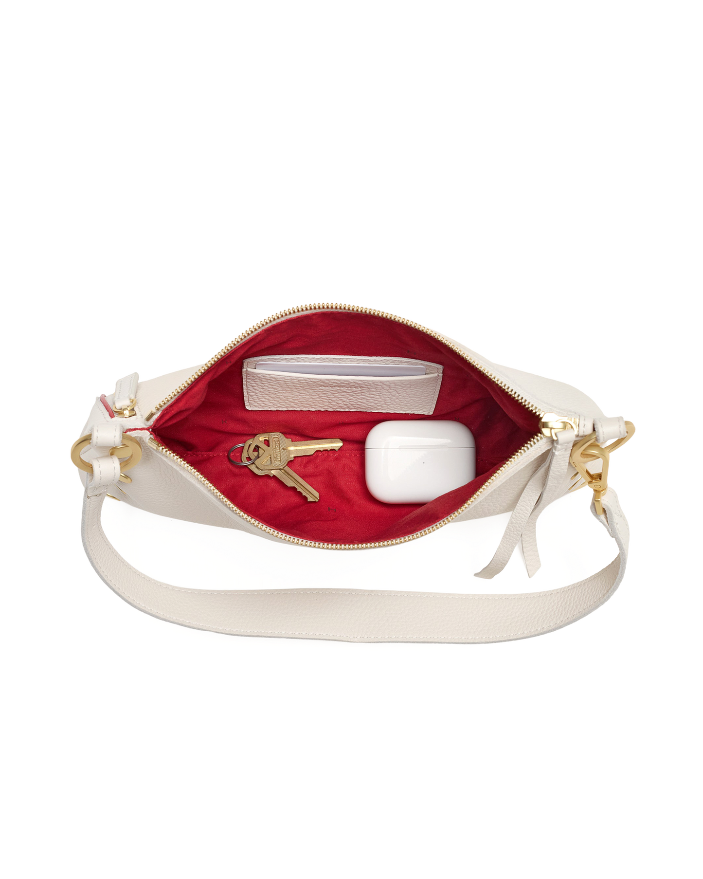 Hammitt Kyle Calla Lily White/Brushed Gold Sml