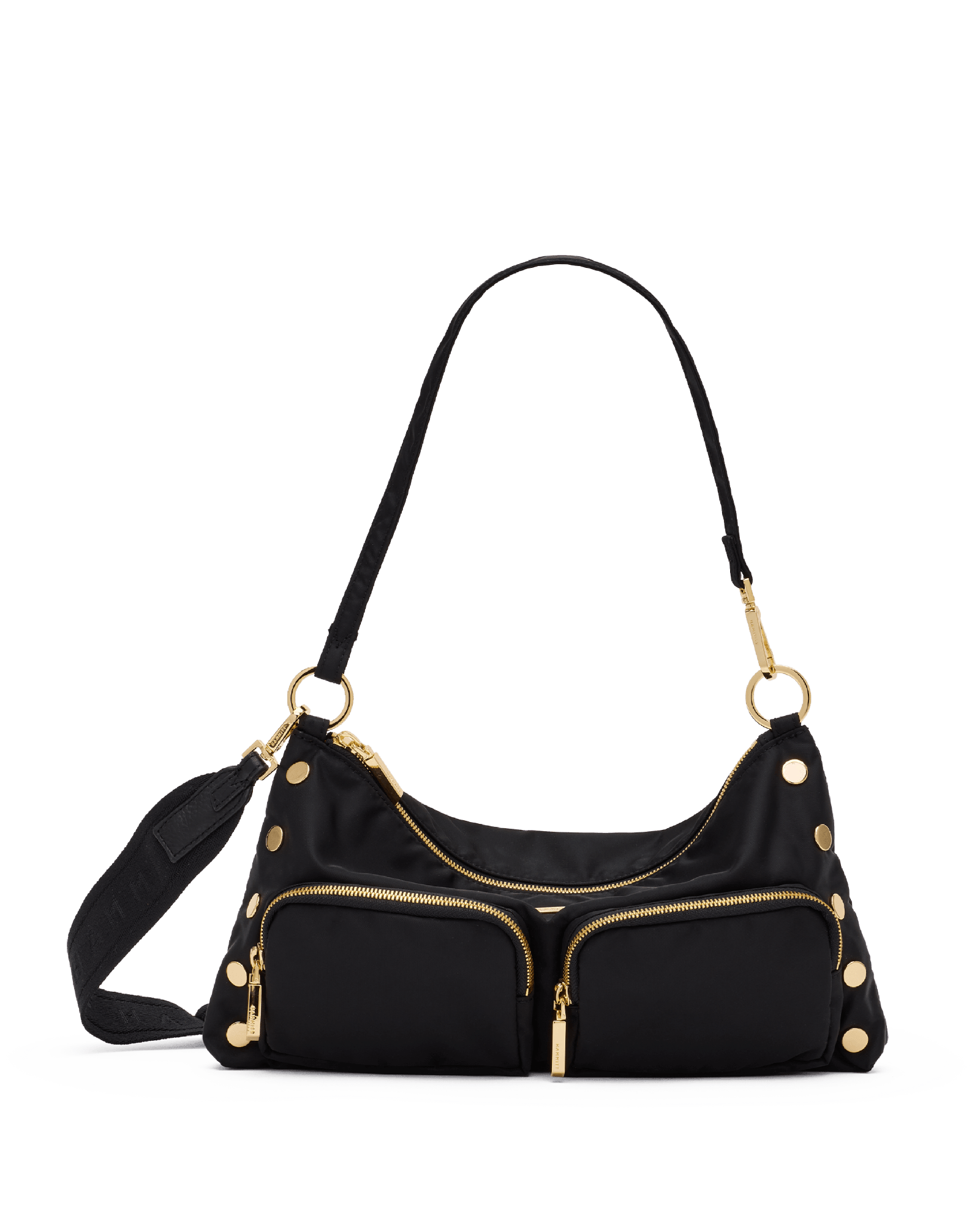 Hammitt Kyle Black Nylon Cargo/Gold Med