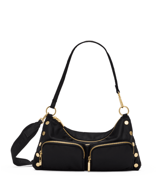 Hammitt Kyle Black Nylon Cargo/Gold Med