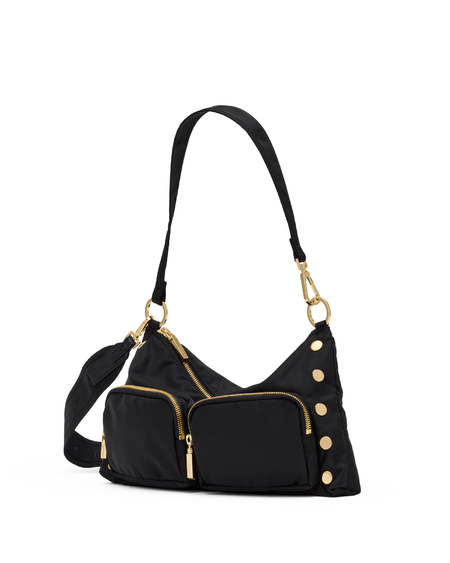 Hammitt Kyle Black Nylon Cargo/Gold Med