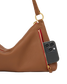 Hammitt Kyle Mahogany Pebble/Brushed Gold Red Zip Med