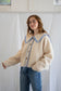 Gingham Ruffle Button Down Sherpa