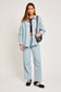 Denim Stripe Wide Leg Pant