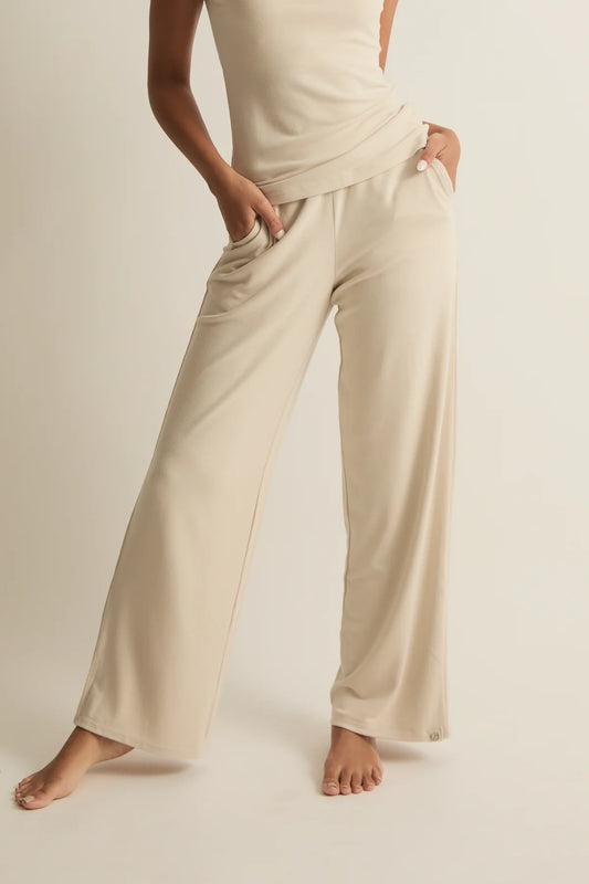 Soft Collection Straight Leg Pant - Oatmeal