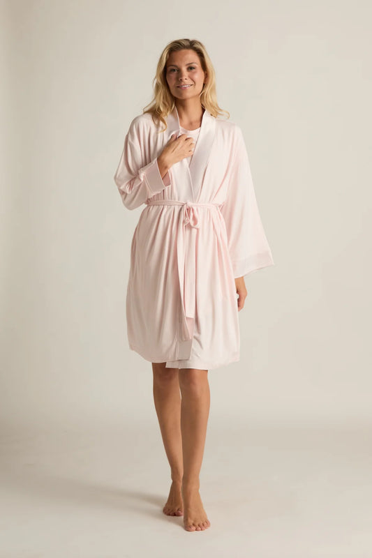 Bamboo Kimono Robe - Pink