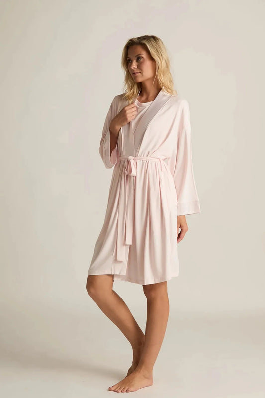 Bamboo Kimono Robe - Pink