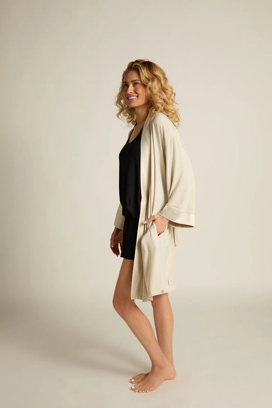 Bamboo Kimono Robe - Oatmeal