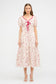 Jesse Shell Print Midi Dress - Red