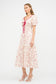 Jesse Shell Print Midi Dress - Red