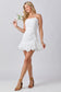 Strapless Eyelet Mini Dress - White