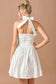 Halter Mini Dress - White
