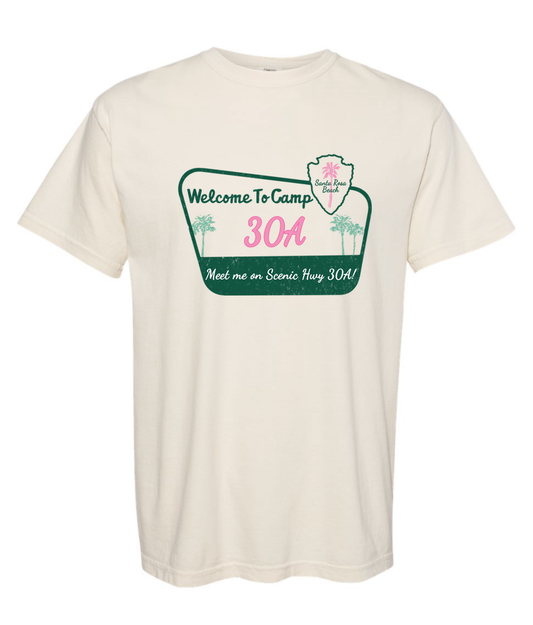 Welcome To Camp 30A Tee (Ivory)