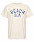 Beach 30A Curve Tee -blue on ivory