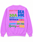 Places on 30A 26' Sweatshirt - Multi on Neon Violet