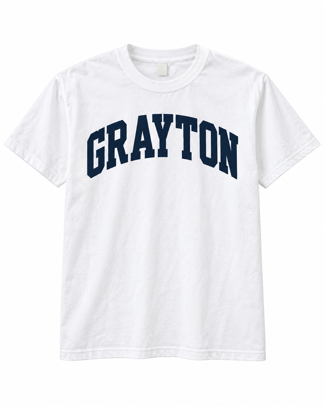 Grayton Curve Varsity Letter Tee - White