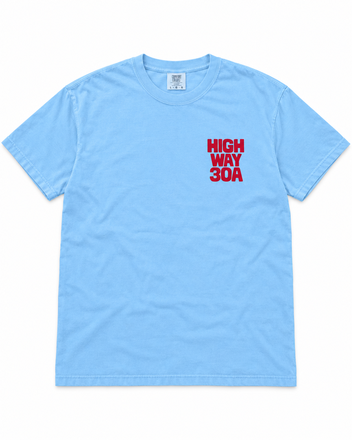 Places on 30A 26' Tee - Red on Chambray