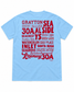 Places on 30A 26' Tee - Red on Chambray