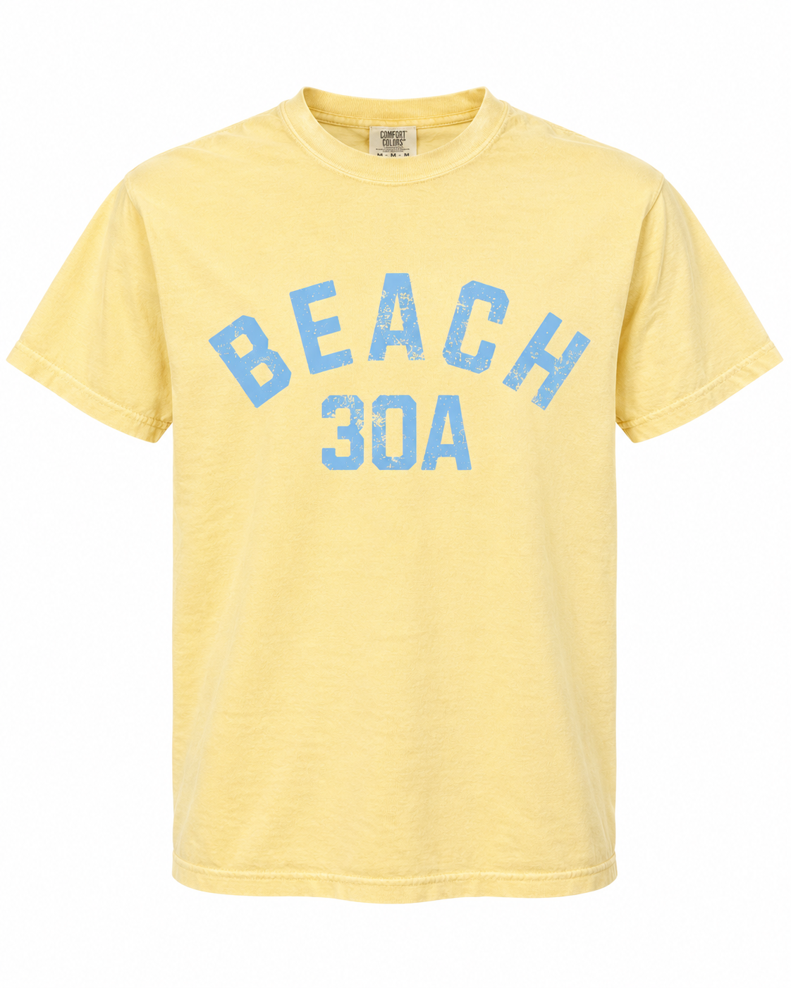 Beach 30A Tee - Blue on Butter