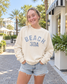 Beach 30A Curve Sweatshirt - Ivory/Blue