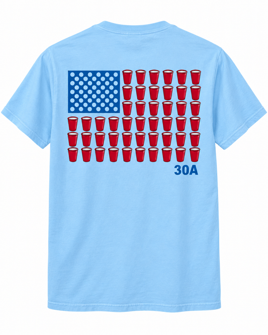 30A Beer Pong Flag Tee