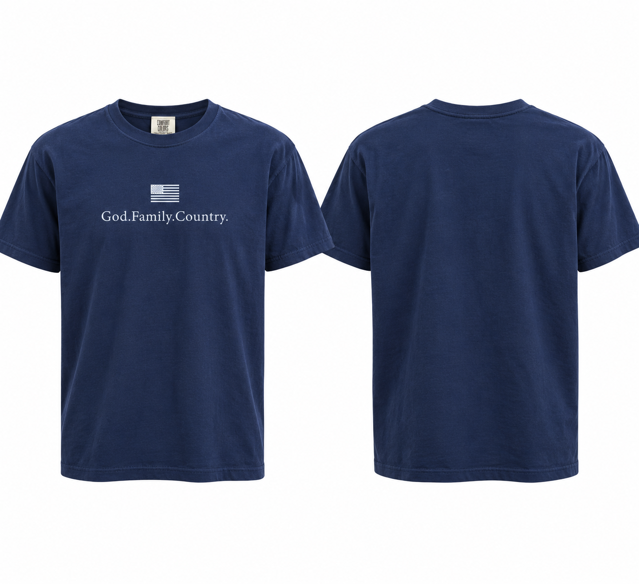 God. Family. Country. Tee - Navy