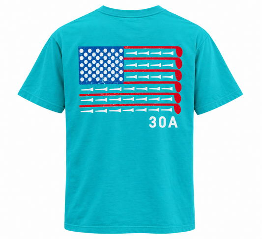 30A Golf Flag Tee - Seafoam