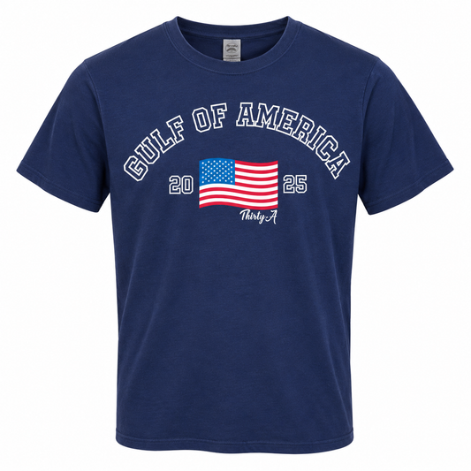 Gulf of America Single Flag Tee (navy)