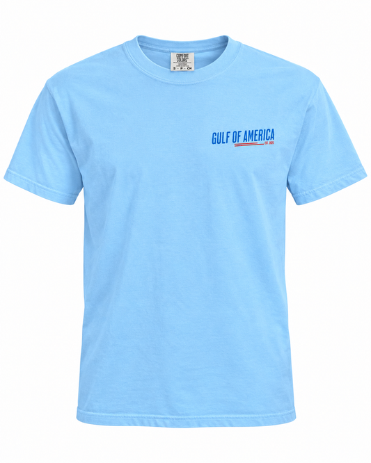 Gulf Of America Trump Float Tee - Chambray