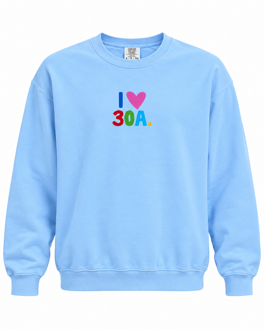 Places On 30A 26 Sweatshirt - Multi On Blue