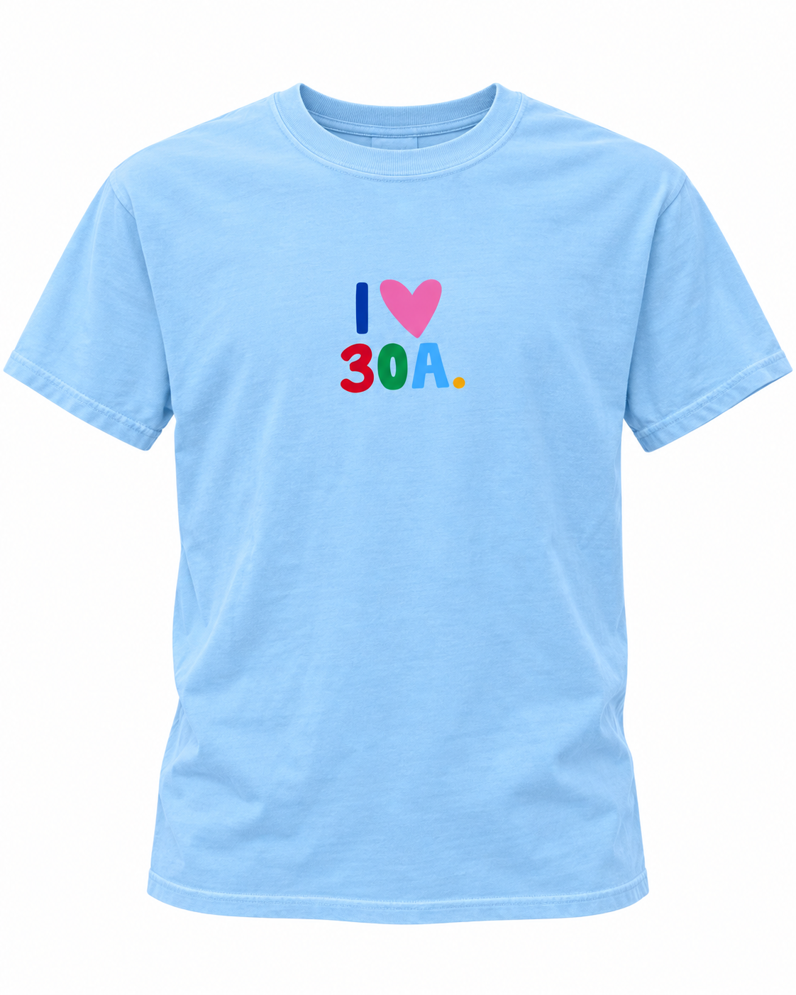 Places on 30A 26 Tee - Multi On Blue