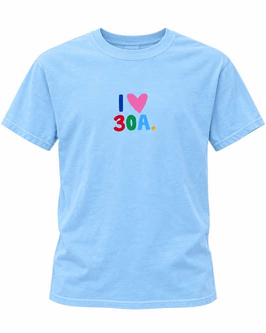 Places on 30A 26 Tee - Multi On Blue
