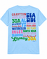 Places on 30A 26 Tee - Multi On Blue