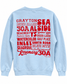 Places on 30A 26' Sweatshirt - Red on Hydrangea