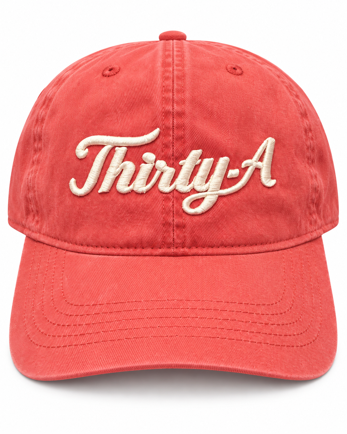 Thirty A Hat Cream/Maroon - Comfort Colors