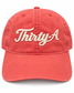 Thirty A Hat Cream/Maroon - Comfort Colors