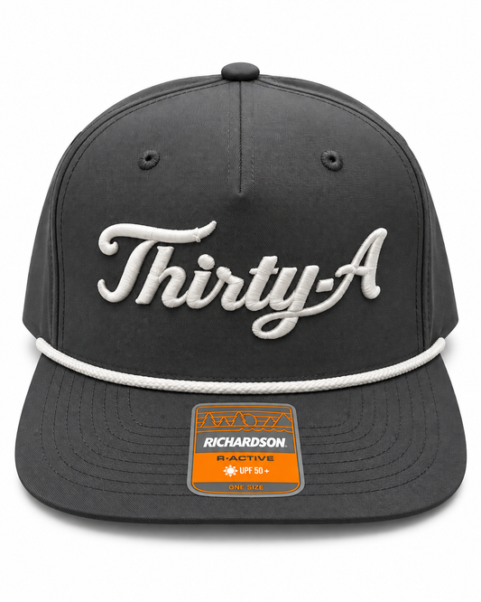 Thirty A Richardson Hat - Charcoal/WHT