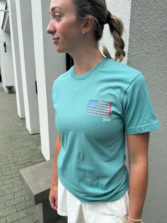 30A Golf Flag Tee - Seafoam