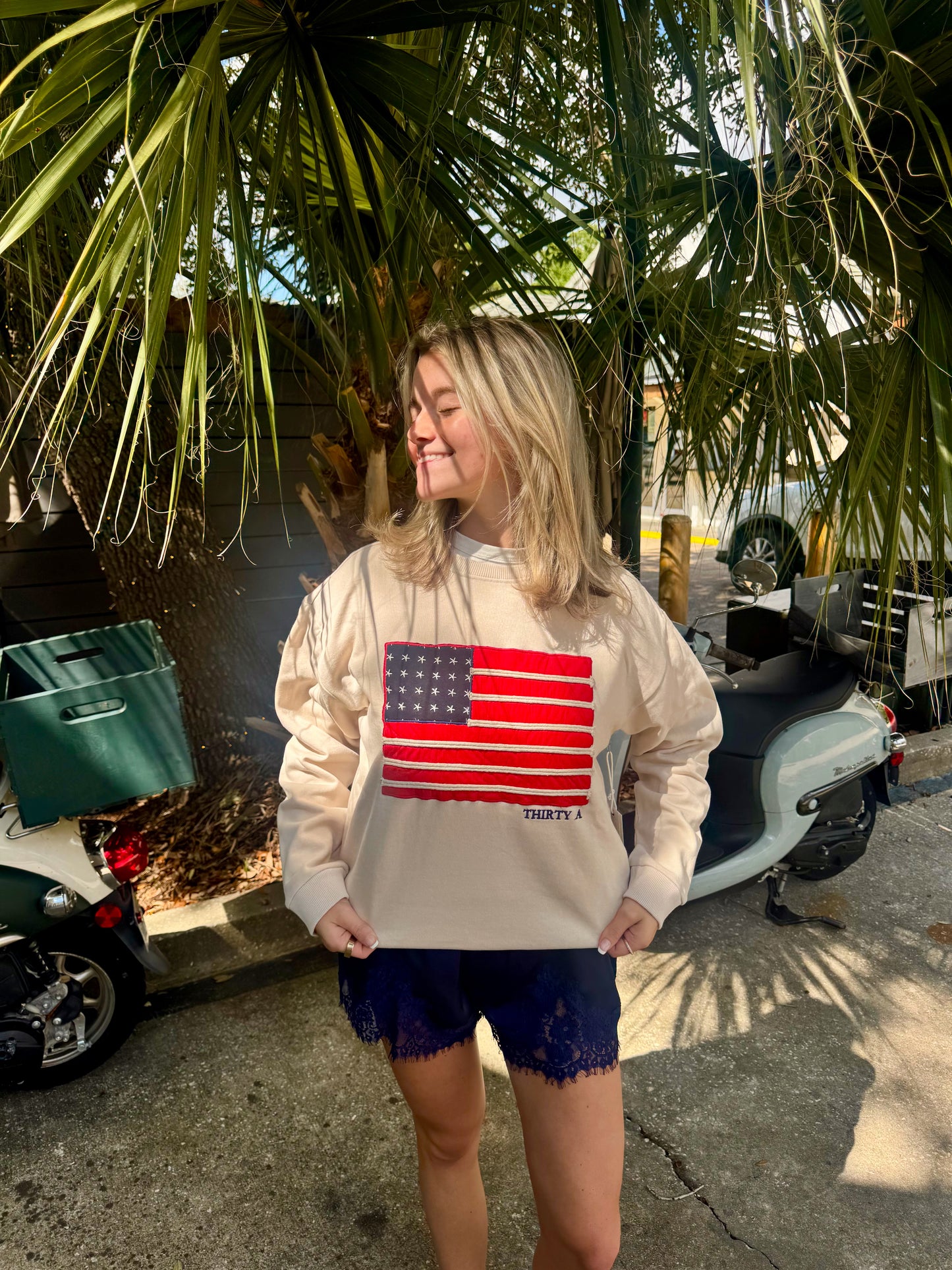 Thirty A Flag Seaside Sand Sweatshirt