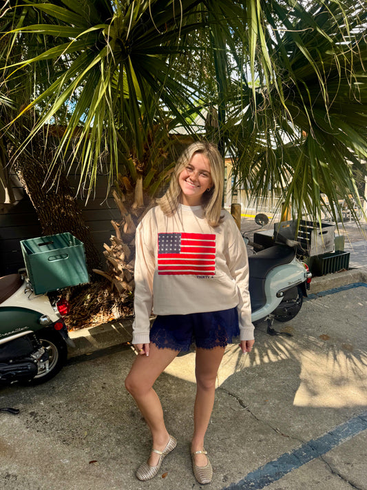 Thirty A Flag Seaside Sand Sweatshirt