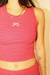 Red Stripe Bow Embroidered Tank