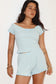 Cloud Striped Bow Shorts