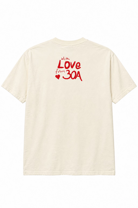 Love 30A Red Bikini Tee Ivory Cc