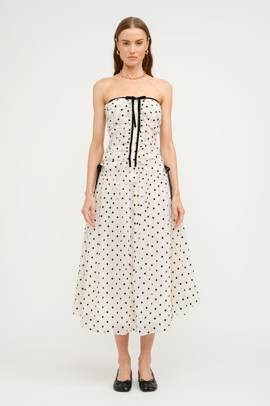 Belle Polka Dot Midi Mermaid Dress