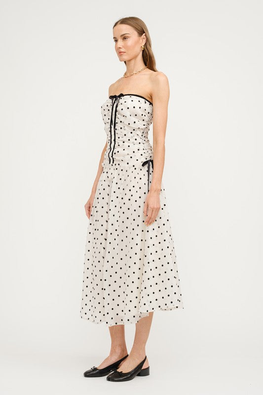 Belle Polka Dot Midi Mermaid Dress